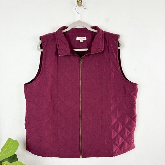 Umgee Jackets & Blazers - Umgee Women's Purple Maroon Quilted Vest Sz XL